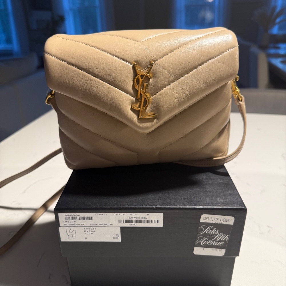 Saint Laurent Mini Loulou Matelassé Leather Crossbody Bag - Picture 2 of 9